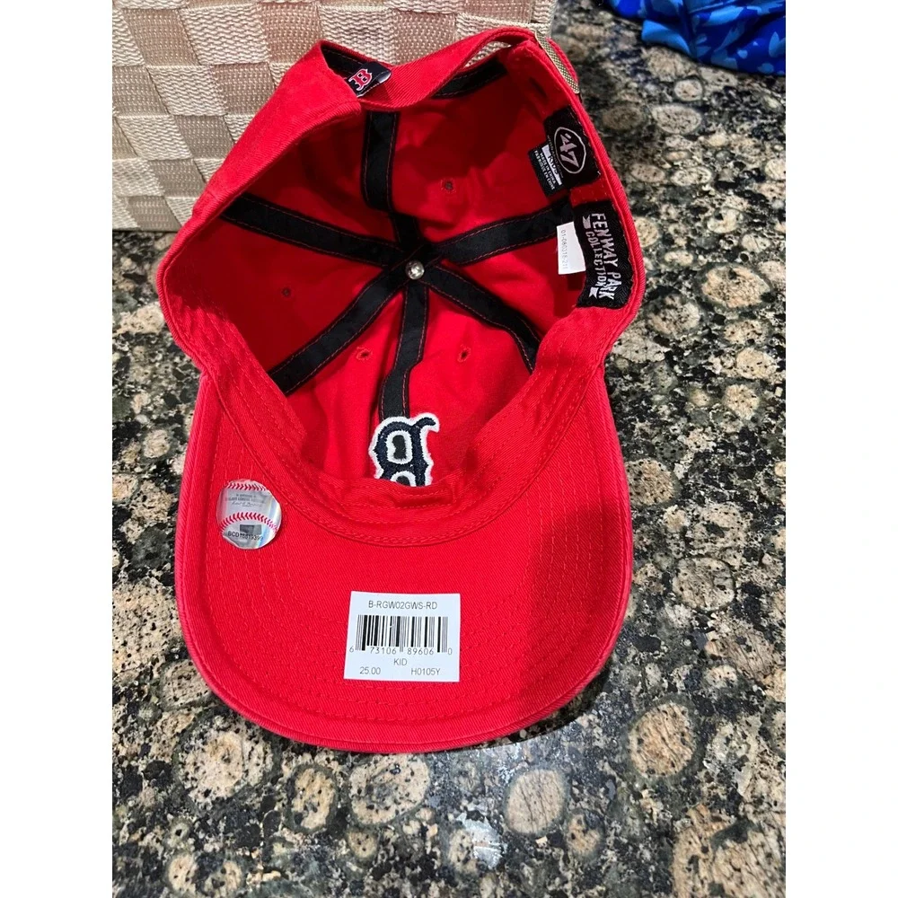 47 Brand Boston Red Sox Kids Clean Up Hat Red Adjustable B-RGW02GWS-RD MLB Cap